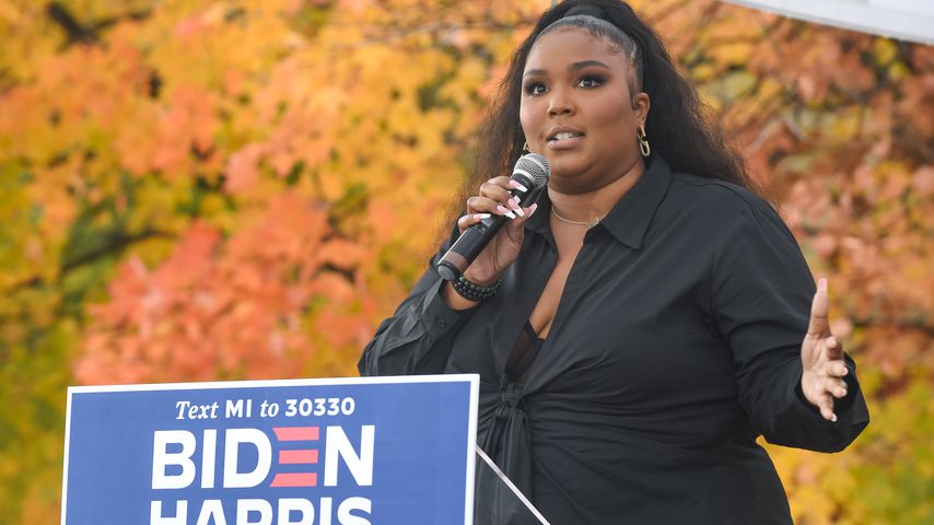 Lizzo bei einem Biden-Harris-Wahlkampagnen-Event in Detroit im Oktober 2020