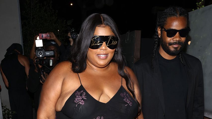 Lizzo und ihr Freund im April 2022