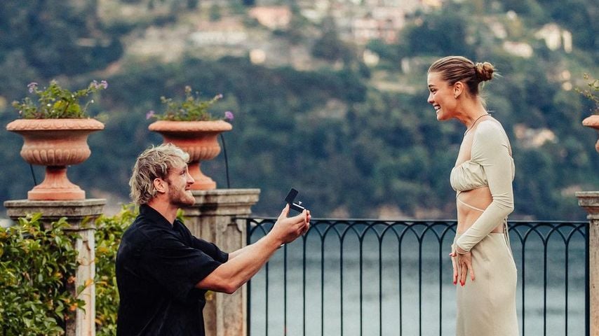 Logan Paul beim Antrag mit seiner Freundin Nina Adgal