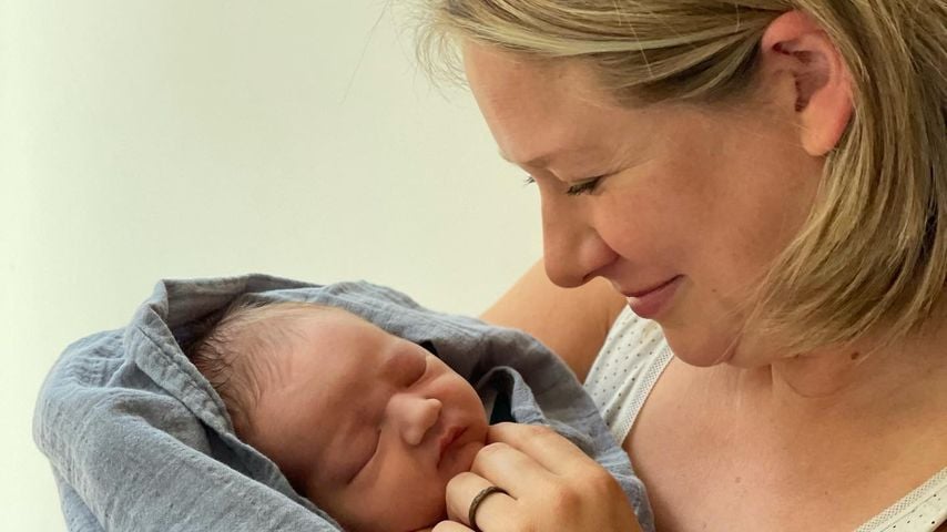 London Elise Kress mit ihrem Sohn Lincoln William, Juni 2023