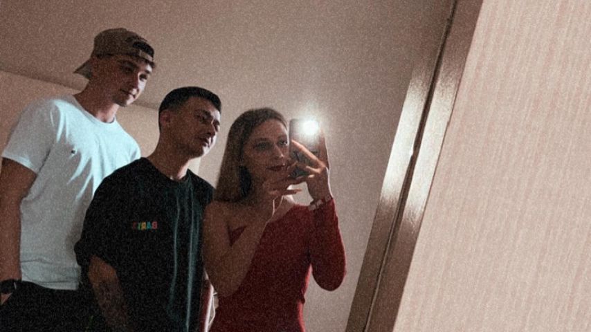 Loredana Wollny mit Davin (mittig) und ihrem Kumpel Fabio (links)