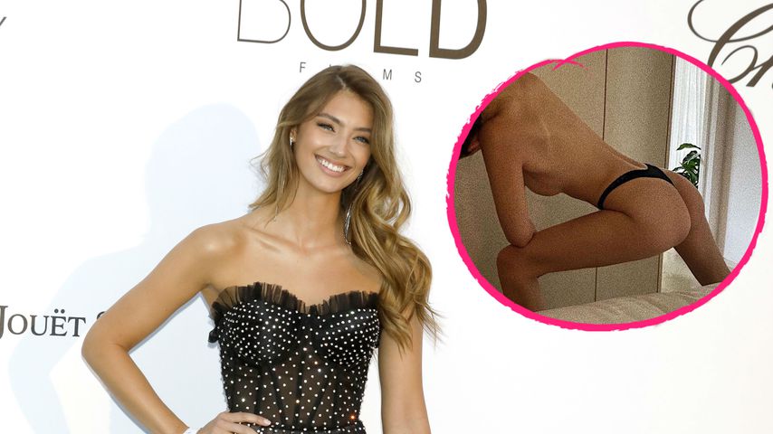 Nur im String: Hier sportelt Topmodel Lorena Rae fast nackt