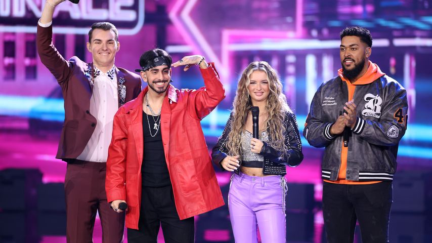Lorent Berisha, Kiyan Yousefbeik, Monika Gajek und Sem Eisinger im DSDS-Finale 2023