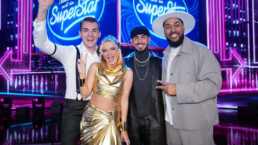 Lorent Berisha, Monika Gajek, Kiyan Yousefbeik und Sem Eisinger bei DSDS 2023