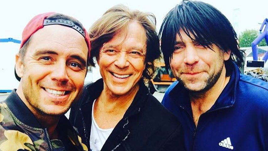 Lorenz Büffel, Jürgen Drews und Ikke Hüftgold im April 2019