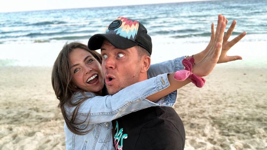 Lorenz Büffel mit seiner Freundin Emily, Dezember 2019