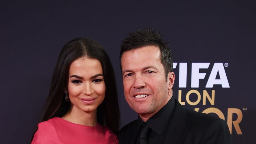Lothar Matthäus und Anastasia bei der Verleihung des Ballon d'Or in Zürich, Januar 2016