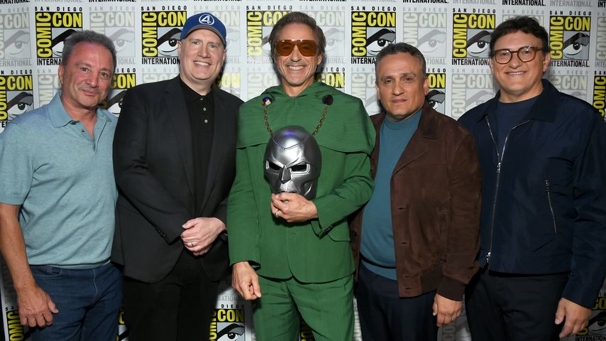 Louis D'Esposito, Kevin Feige, Robert Downey Junior, Joe und Anthony Russo bei der Comic-Con 2024