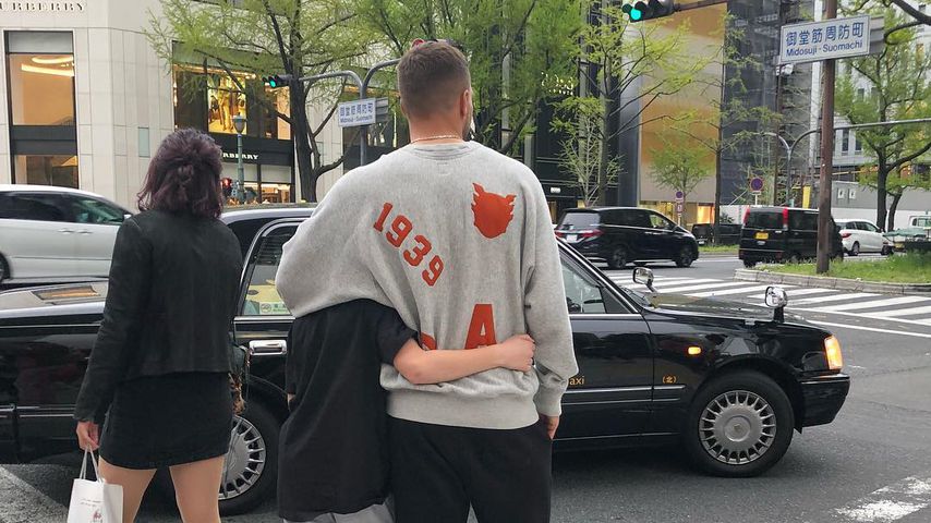 Louis und Lukas Podolski im April 2019