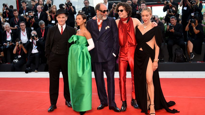 Luca Guadagnino, Taylor Russel, Mark Rylance, Timothée Chalamet und Chloë Sevigny