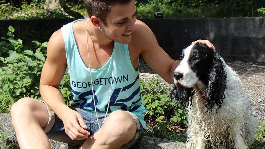Niedergeschlagen: Luca Hänni trauert um seinen Hund Saemmy