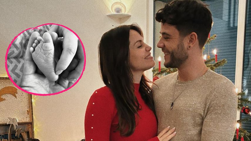 Süßes Foto: Christina und Luca Hännis Baby ist auf der Welt!