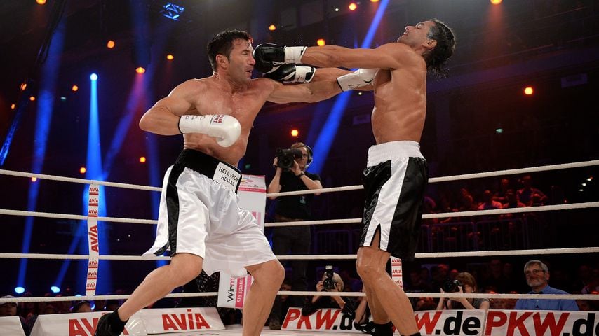 Lucas Cordalis und Marcus Schenkenberg bei "Das große ProSieben Promiboxen" in Düsseldorf, 2014