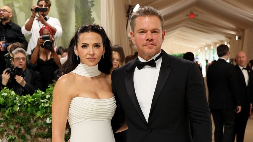 Luciana Barroso and Matt Damon bei der Met Gala 2024