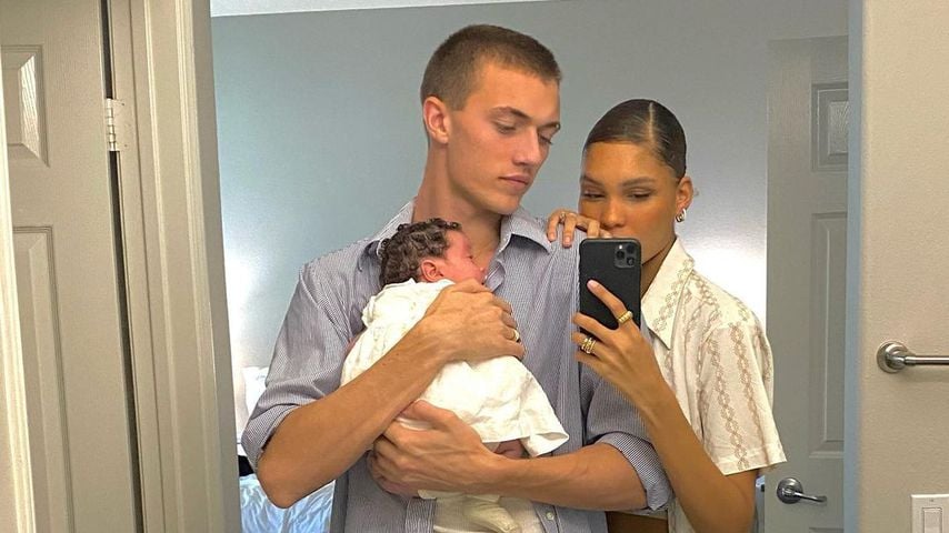 Lucky Blue Smith und Nara Pellman mit ihrem Baby Rumble Honey, November 2020