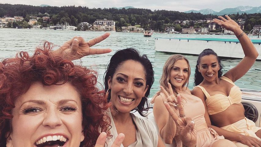 Lucy Diakovska, Jessica Wahls, Sandy Mölling und Nadja Benaissa im Juli 2021