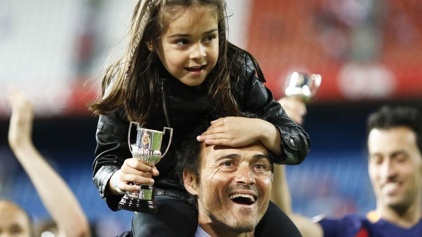 Luis Enrique mit seiner Tochter Xana im Mai 2016