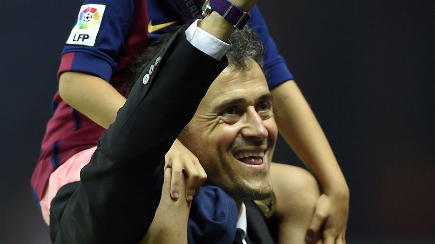 Luis Enrique mit Tochter Xana im Juni 2015