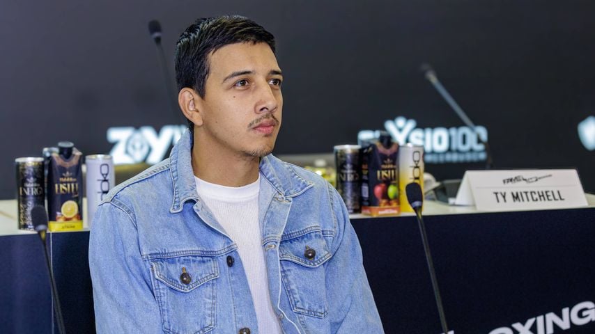Luis Pineda bei der Pressekonferenz zum Fame Fighting in der Ostermann Arena Leverkusen