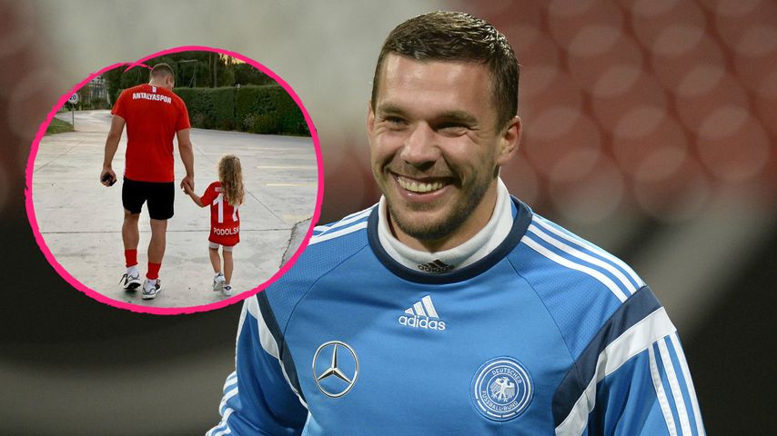 Total süß! Lukas Podolski teilt ein Foto mit seiner Tochter