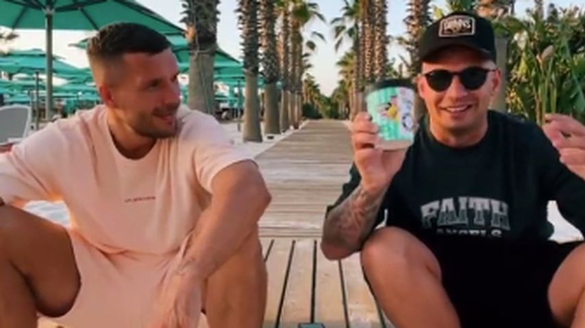 Lukas Podolski und Pietro Lombardi