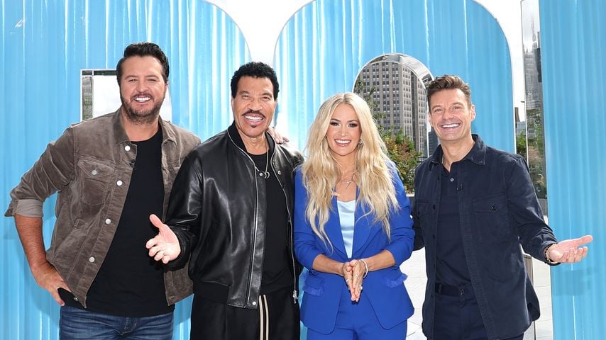 Luke Bryan, Lionel Richie, Carrie Underwood und Ryan Seacrest bei einem Fototermin zu "American Idol" in New York City, 2024