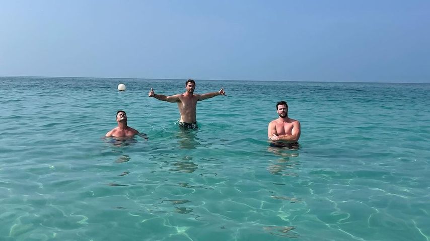 Luke, Chris und Liam Hemsworth im Persichen Golf, November 2023