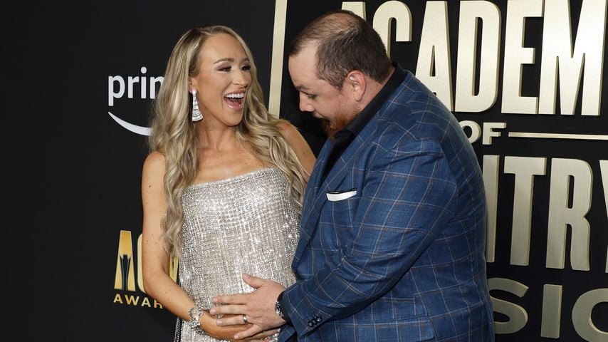 Luke Combs (r.) mit seiner Frau Nicole im Mai 2023