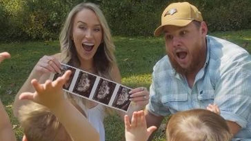 Luke Combs und seine Frau Nicole mit ihren gemeinsamen Kindern