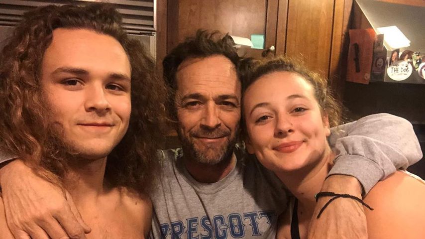 Luke Perry mit seinen Kindern Jack und Sophie