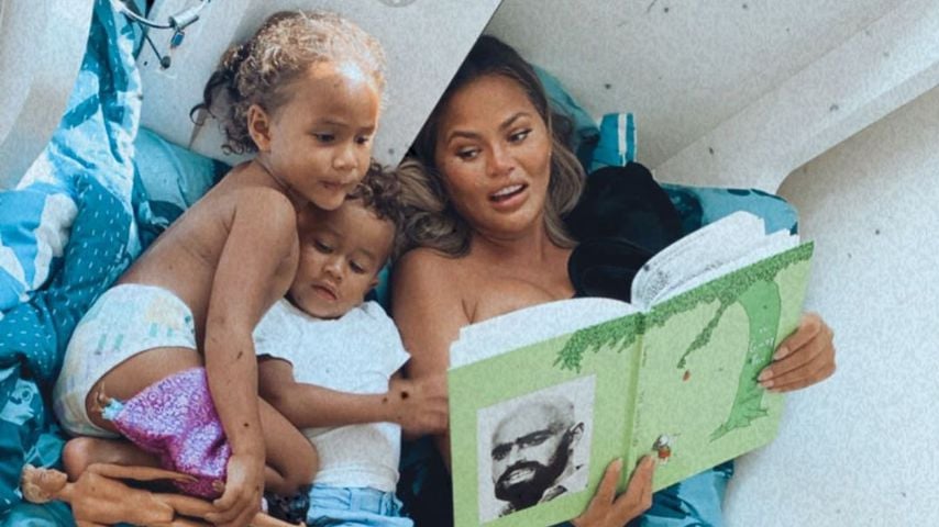 Luna Simone, Miles Theodore und Chrissy Teigen