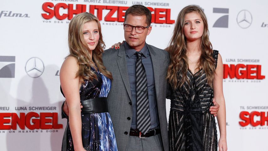 Luna, Til und Lilli Schweiger bei der "Schutzengel"-Premiere in Berlin im September 2012
