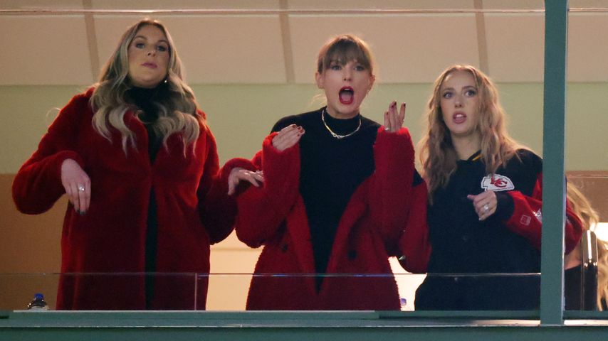Lyndsay Bell, Taylor Swift und Brittany Mahomes im Dezember 2023