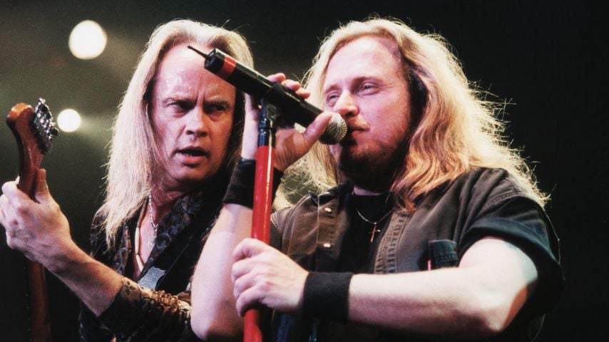 Lynyrd-Skynyrd-Girarrist Rickey Medlocke und Sänger Johnny Van Zant in Las Vegas