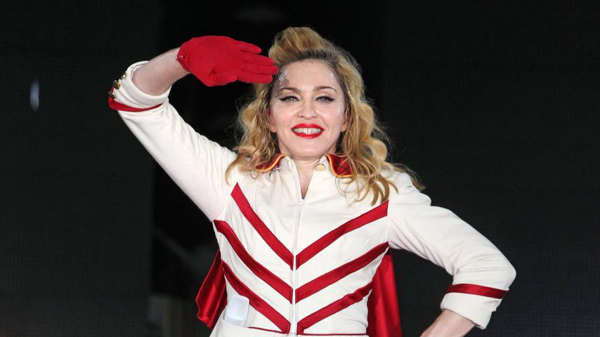 Madonna bei einem Auftritt in Moskau, August 2012