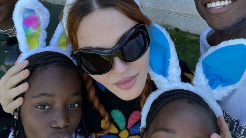 Madonna mit ihren Kids im April 2023