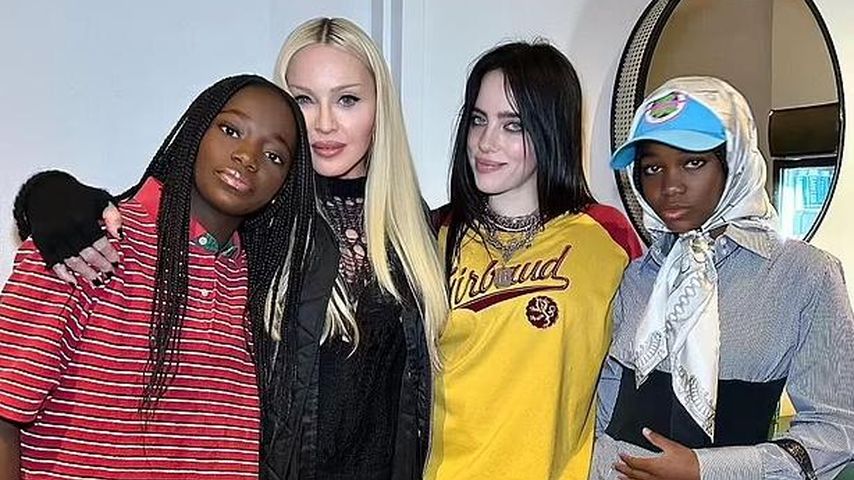 Madonna mit ihren Kindern Estere und Stella und Billie Eilish