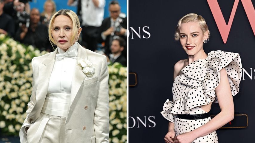 Madonna voll in Action beim Dreh mit Julia Garner in Italien