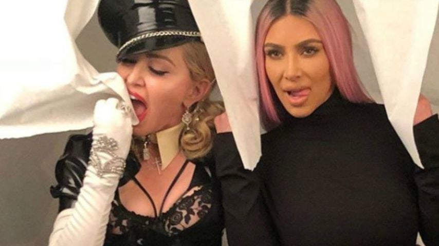 Lederlook: So heiß gratuliert Madonna Kim K. zum Geburtstag