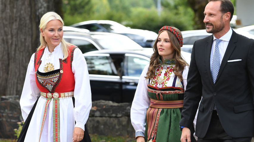 Märtha Louise von Norwegen, Leah Isadora Behn und Sverre Magnus von Norwegen, 2020