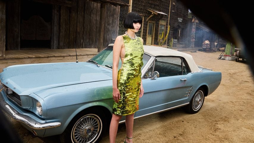 Magdalena Milic beim Shooting für die Harper's Bazaar bei GNTM 2025
