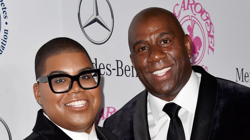 Magic Johnson (rechts) und sein Sohn EJ Johnson