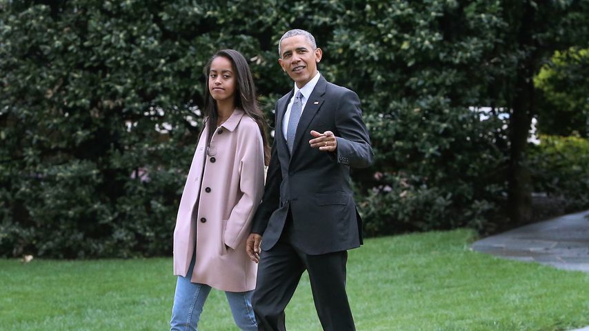 Malia und Barack Obama im April 2016