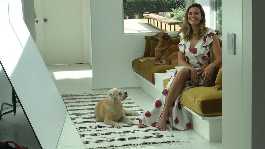 Schauspielerin Mandy Moore und Hündin Joni
