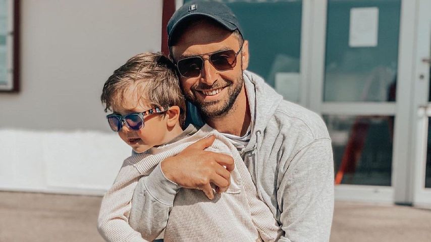 Mans Zelmerlöw, ESC-Sieger im Jahr 2015 mit seinem Sohn Albert