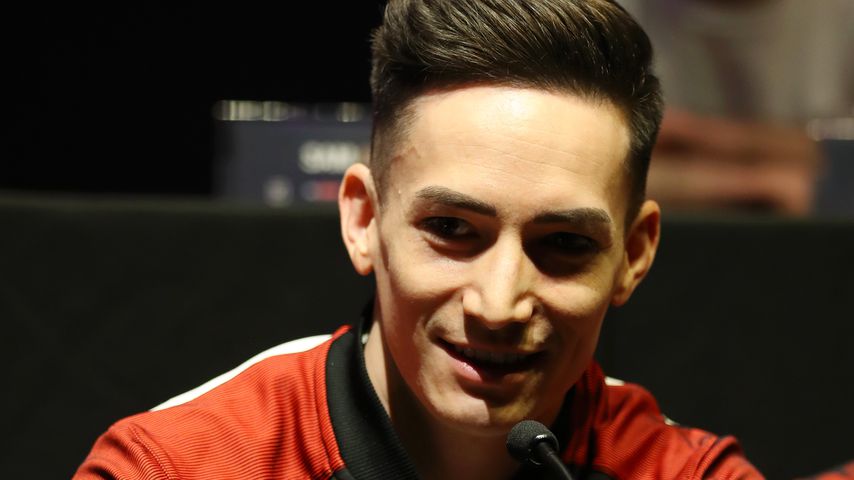 Marcel Nguyen bei einer Pressekonferenz