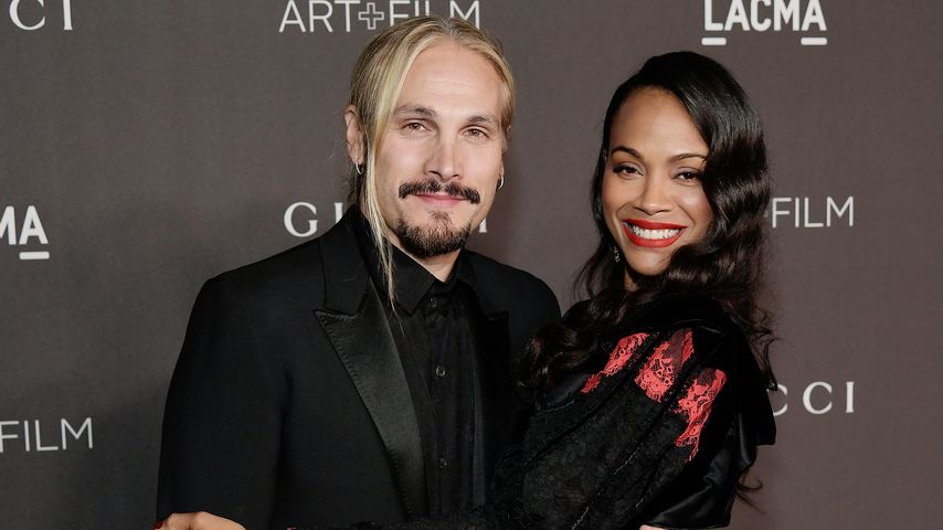 Marco Perego und Zoe Saldana im November 2019