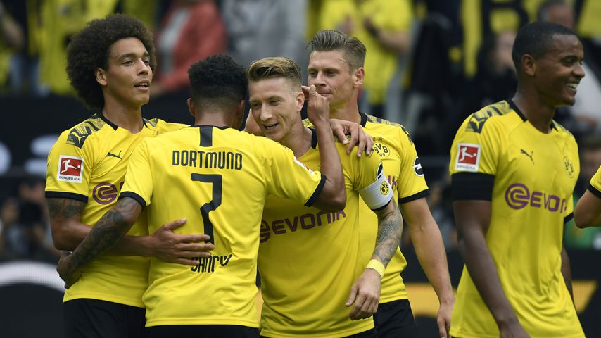 Marco Reus mit seinen BVB-Kollegen im August 2019