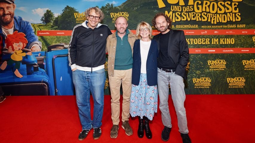Marcus H. Rosenmüller, Florian Brückner, Gisela Schneeberger und Maximilian Schafroth bei der Premiere von "Pumuckl und das große Missverständnis"