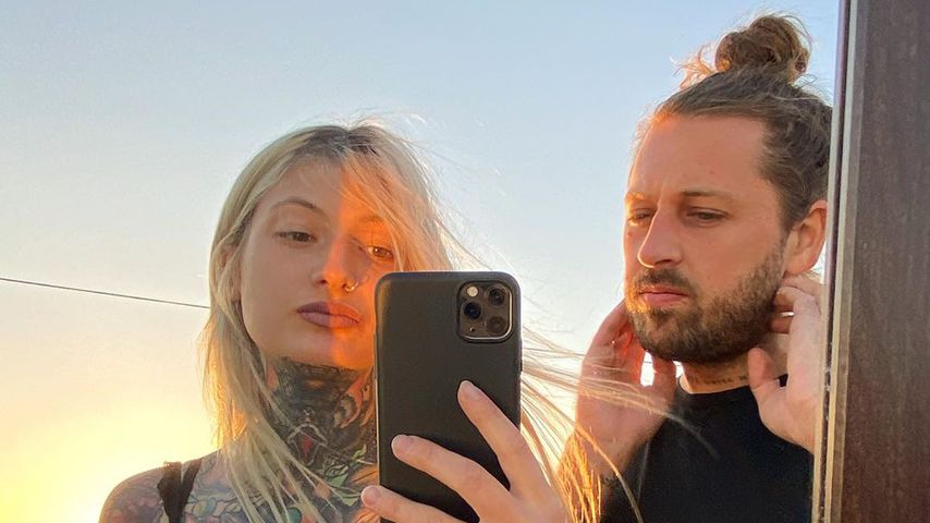Model Mareike Lerch und ihr Verlobter Philipp Herder im April 2020 in Berlin